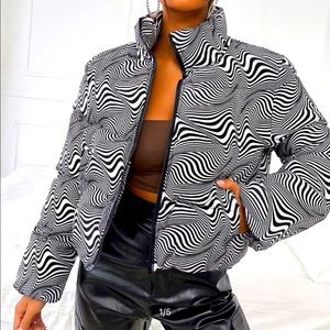 All over print puffer